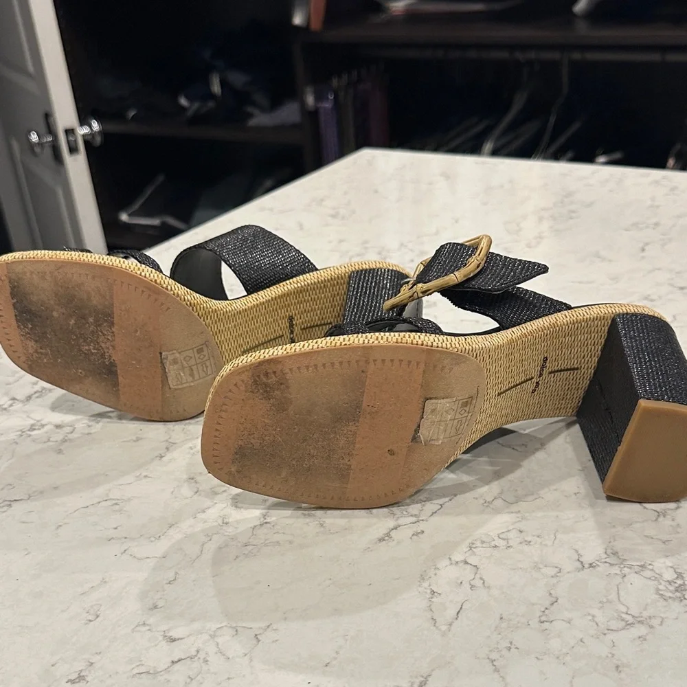 Dolce Vita Black and Gold Mules - Picture 4 of 7